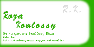 roza komlossy business card